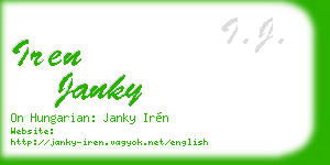 iren janky business card