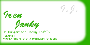 iren janky business card